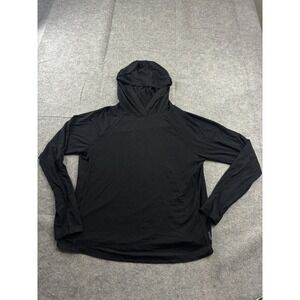 Women's S Boody‎ Long Sleeve Hooded T-Shirt Black Viscose Bamboo Athletic Gym
